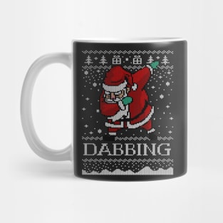 Ugly Christmas Sweater Dabbing Santa Shirt Jolly AF T-shirt Mug